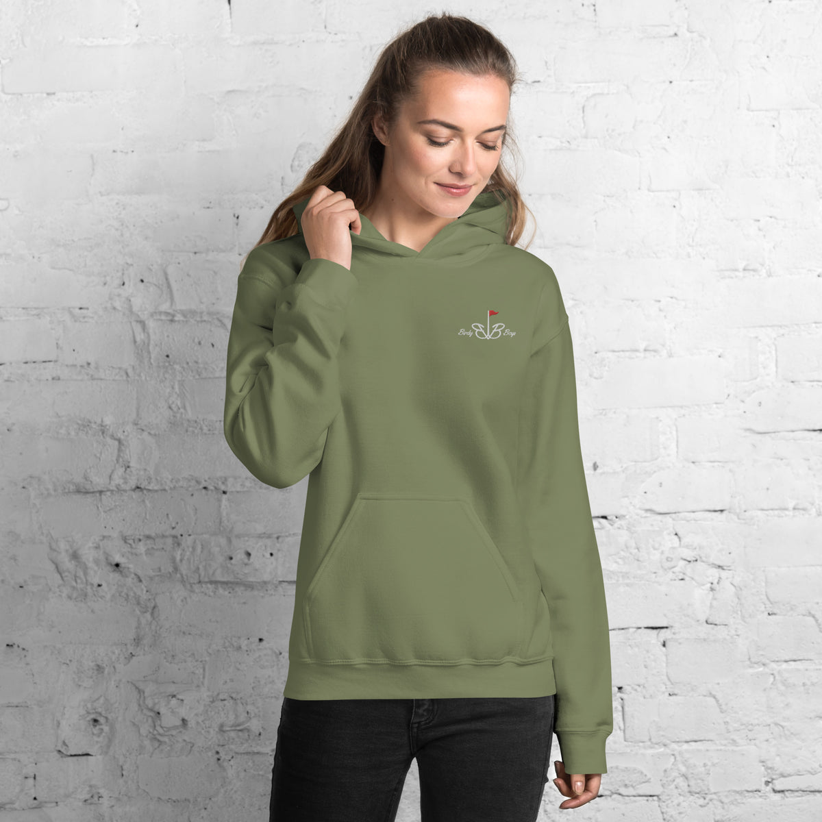 BirdyBoys Womens Long Logo Hoodie